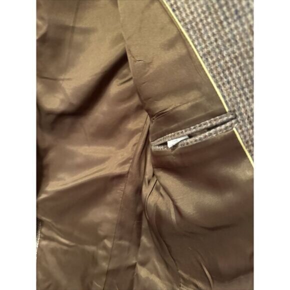 Panhandle Slim Fine Quality Western Wear Mens 40L Elbow Patch Brown‎ Wool Blazer - Picture 5 of 8